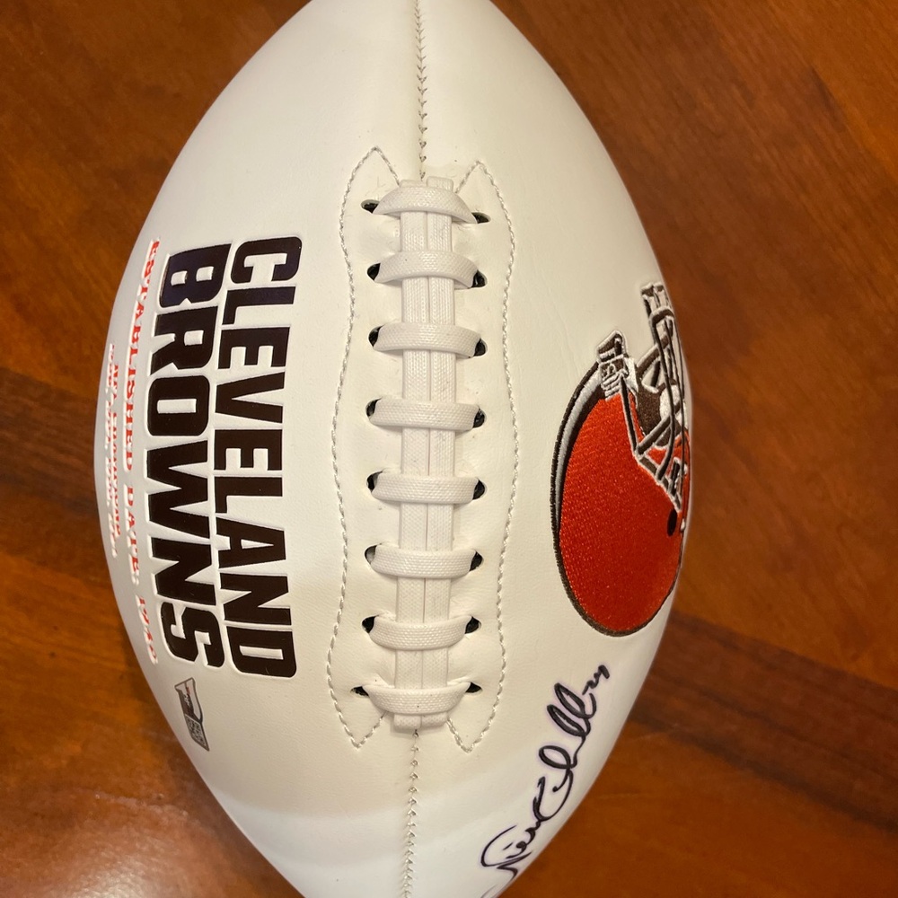 Nick Chubb, Browns 
Autographed White Panel Football - Picture 7 of 8